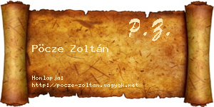 Pöcze Zoltán névjegykártya