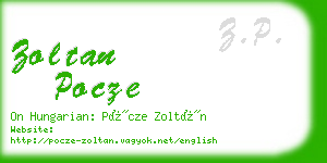 zoltan pocze business card