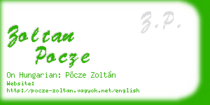 zoltan pocze business card